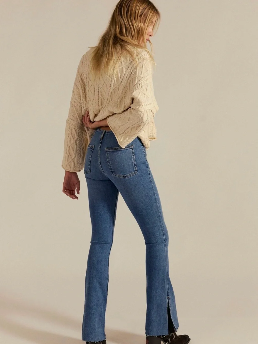 We The Free Level Up Slit Slim Flare Jean